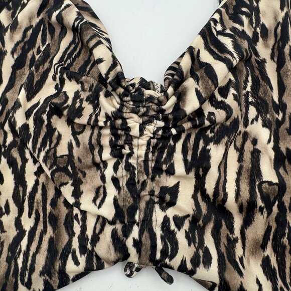 Elomi Fierce Bikini Top Size 36K (US) Black Animal Print Underwire Swim Bra 7203 - Picture 5 of 11